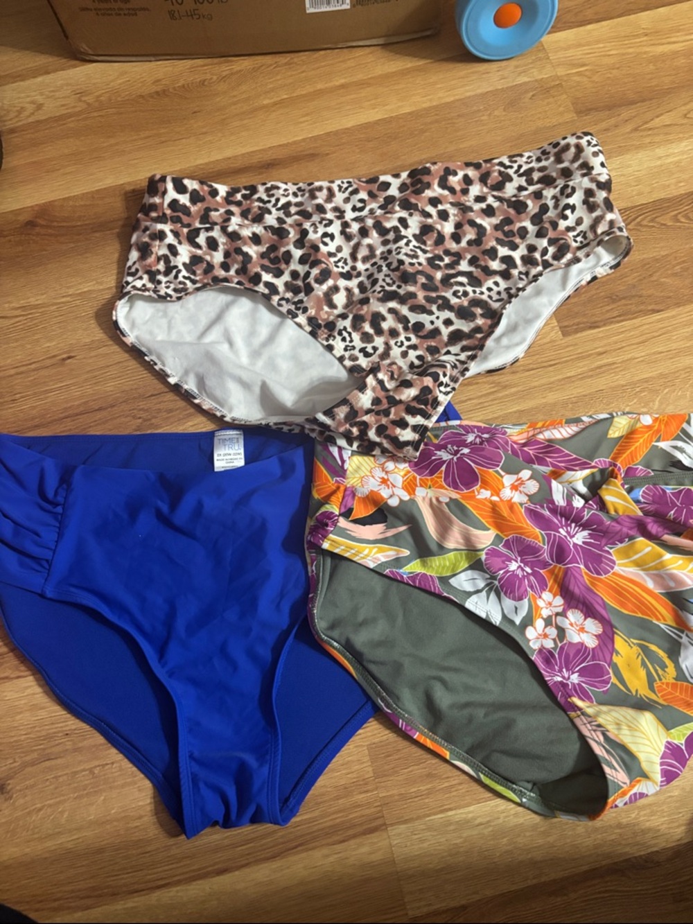 Women’s High-Waist Swim Bottoms in Royal Blue - Unknown Brand